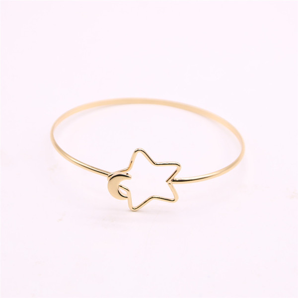 The stars combination bangles for girls Hollowed out stars women bangles Retail and wholesale mix Free shipping