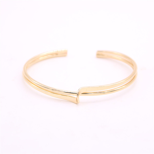 Simple style distorted round bangles for girls Crossed Circle women bangles Retail and wholesale mix Free shipping