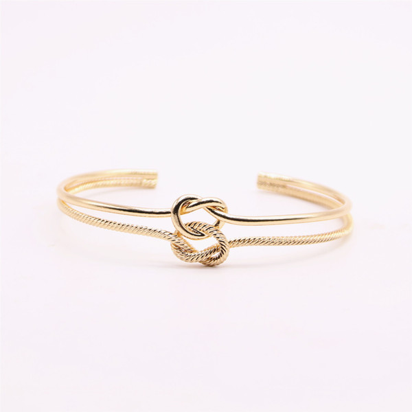 Double cross knot bangles for girls Thread love cross knot women bangles Retail and wholesale mix Free shipping