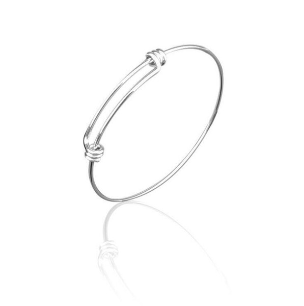 Stainless Steel Expandable Wire Bangles Cuff Cable Wire Bangles For Beads Pendant Women Jewelry Adjustable Blank Bracelet Couple Gift Bangle