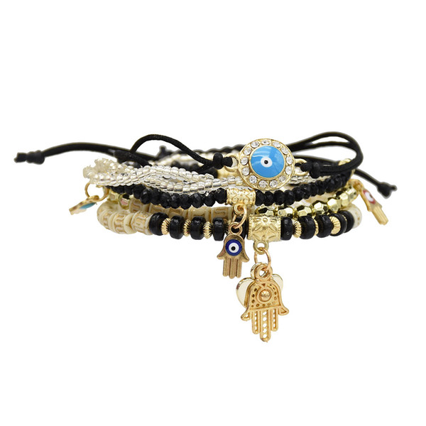 New style fashion Bohemian multilayer element beaded bracelet set Jewelry Gift