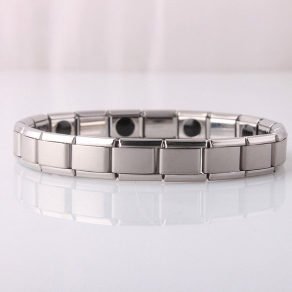 Germanium Bracelet Stainless Steel Gem Bracelets Health Power Magnetic Therapy Bracelet Fashion Jewelry for Men Women 160810