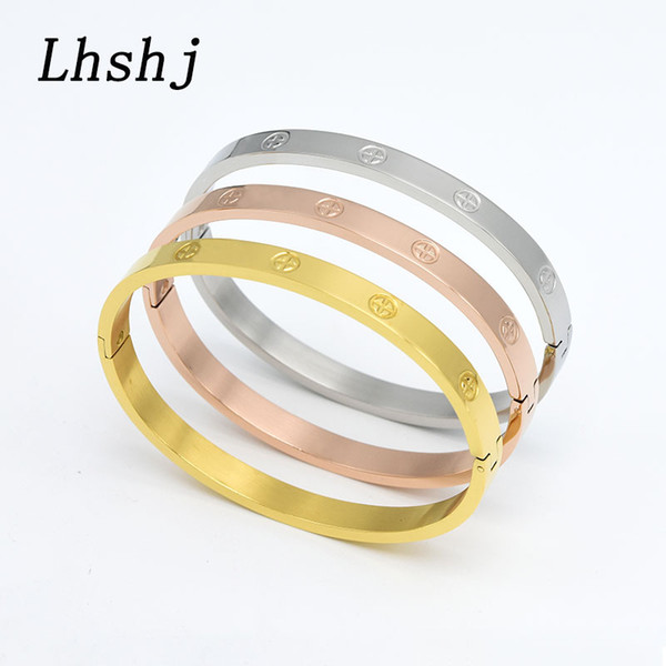 2019 cross stainless steel bracelet for women gold cuff bangle jewelry wholesale gift