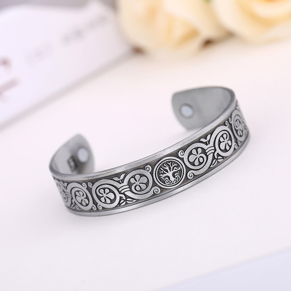 lemegeton Fishhook Wholesale Retail Dropshipping Tree of Life Antique Men's Bracelet Bangle Magnet Cuff Bangle Jewelry