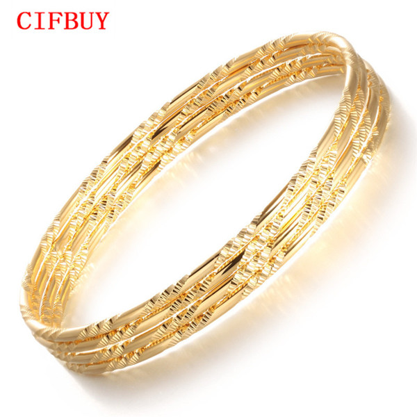 CIFBUY Women Luxury Gold Color Bangles Bracelet Fashion Wedding Jewelry Cheap Price Accessory Multiple Quantity Choices GH448