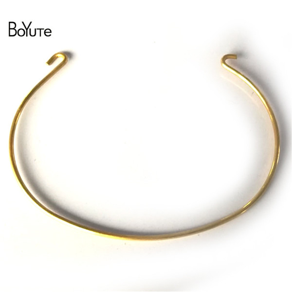 BoYuTe 20Pcs Metal Brass Bangle Line Simple Cuff Bangles for Women Fashion Jewelry Diy Jewelry Accessories