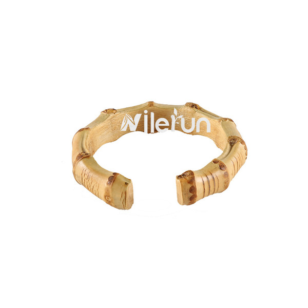 Round arch arc C shape ring bamboo wood rattan grass bracelet ring pull bag handle with opening cut