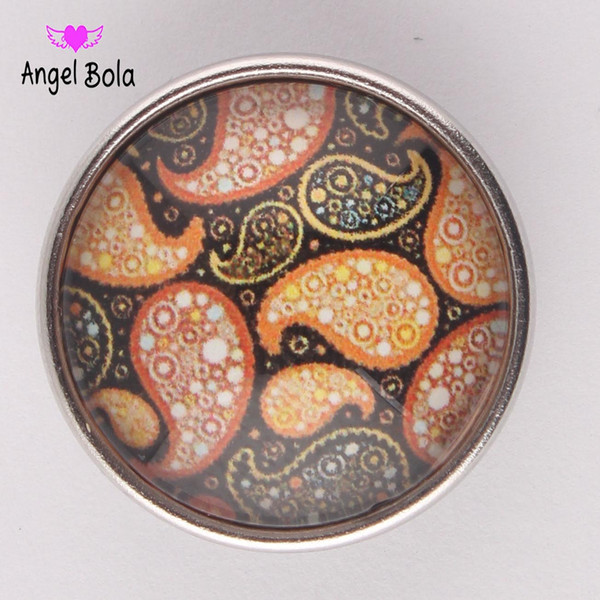 Angel bola glass Snap button Jewelry Charm Popper for Snap Jewelry good quality 50pcs/ lot jewelry making