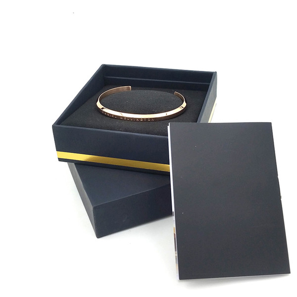 New DW Bracelets Cuff with Original box Rose Gold Silver Bangle All Stainless steel Bracelet Women and Mens Bracelet Jewelry set