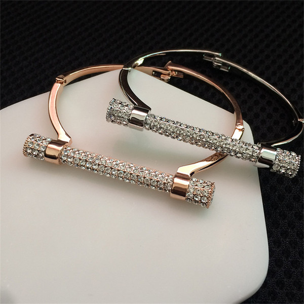 luxury Bracelet bracelets for Women diamond studded bracelet silver rose gold Bangle womens Girls bangles fashion Jewelry NEW hot sale