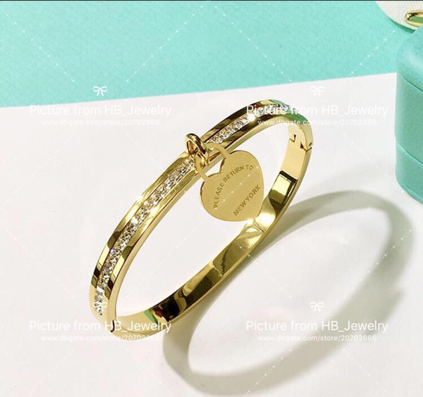 Have stamps Popular fashion brand T Love designer Bracelets for lady Design Women Party Wedding Lovers gift Luxury Jewelry With for Bride