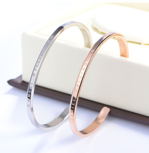 New Bracelets Cuff Rose Gold Silver Bangle 100% stainless steel Bracelet Women and Men Bracelet pulsera