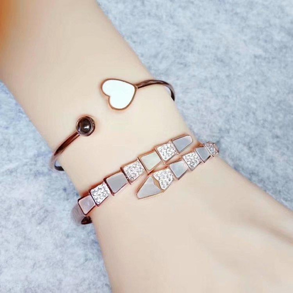 new Fashion Love Bracelets Titanium steel charm Adjustable Open Bangles famous Jewelry for women