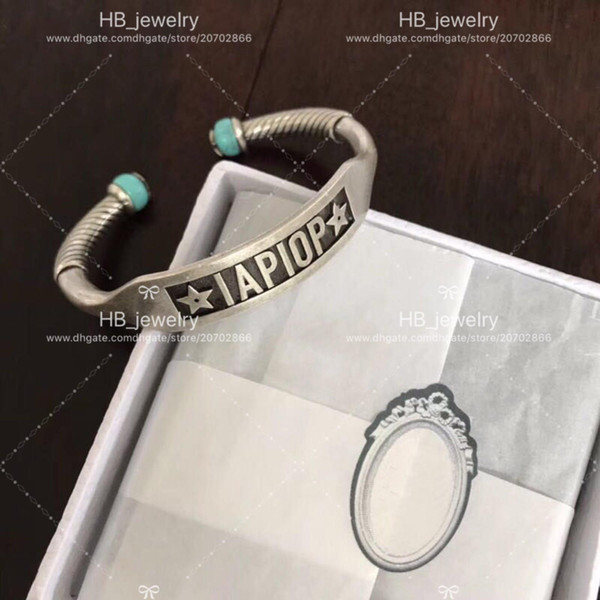 Popular fashion brand High version JA Turquoise bracelet for lady Design Women Party Wedding Lovers gift Luxury Jewelry for Bride With BOX