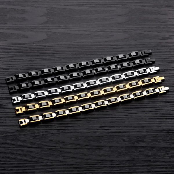 Men's Titanium Steel bracelet magnet Sports bracelet Health Korean version fashion personality bully Rough Birthday Gift