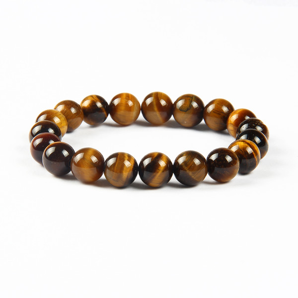 Wholesale Free Shipping 12pcs/lot 10mm Natural Tiger Eye Round Stone Beads Bracelet Jewelry Hot Sale For Women and Men Gift