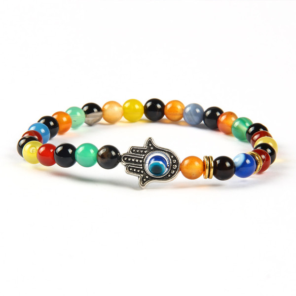 New Arrival Big Sale Exquisite Agate Hamsa Bracelet, Protection Ethic Jewelry for Men and Women's Gift Party