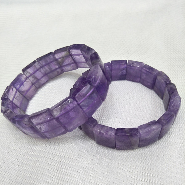 Good Quality Natural Amethyst 13X18mm Stone Beads Strand Bracelet Women Party Jewelry Gift Crystal Stone Bracelets Bangles