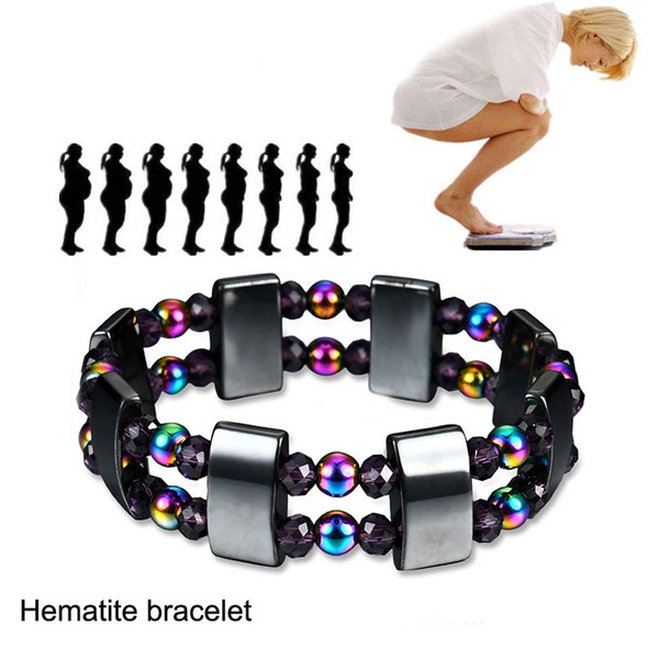 Rainbow Magnetic Hematite Bracelet Stone Bead String Multilayer Wristband Bangle Cuffs for Women Men Power Healthy Fashion Jewelry 162549