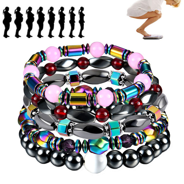 Rainbow Black Magnetic Hematite Bracelet Beads Power Healthy Magnetic Bracelet Wristband Fashion Jewelry Will and Sandy Drop Ship 162545