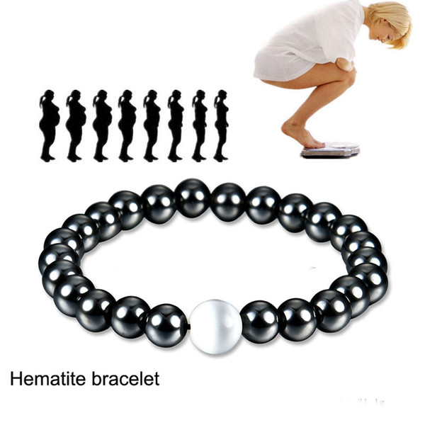 Magnetic Hematite Pearl Bracelet Stone Bead String Wristband Bangle Cuff for Women Men Power Healthy Fashion Designer Jewelry 162548