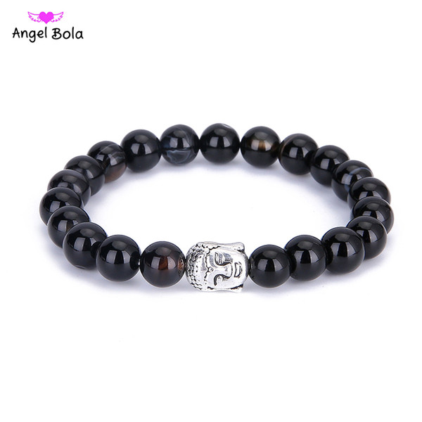 8mm Natural Stone Jade Bracelets 2018 Hot New buddha Bracelet Wholesale Handmade Beads Bracelets for Men Women Jewelry