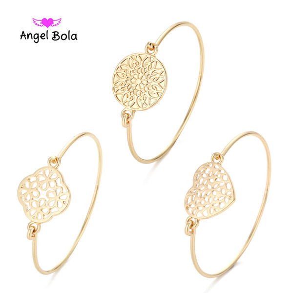 Wholesale Snap Buton Copper gold color Bracelet Fit 18mm Button Snap Button Armband For Women