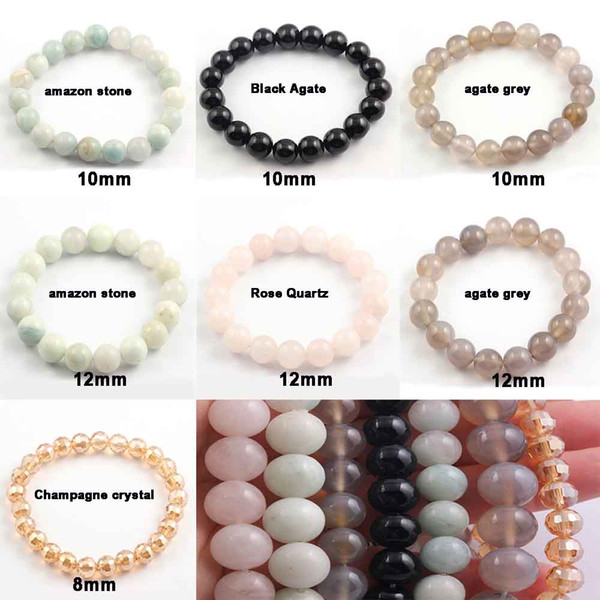 Factory clearance price12mm 10mm 8mm Natural Stone Yoga Bracelet,Healing Reiki Prayer Balance Buddha Beads Bracelet