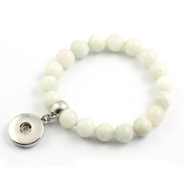 noosa chunks exchange snap buttons 10mm Natural Stone Yoga Bracelet,Healing Reiki Prayer Balance Buddha Beads Bracelet