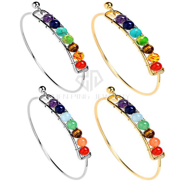 Chakra Bracelet 6mm Round Ball Mix 7 Color Beads Bracelet Stainless Steel Shamballa Bracelet Chakra Bracelets Free Shipping