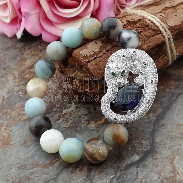 B072810 12mm Round Amazonite Bracelet