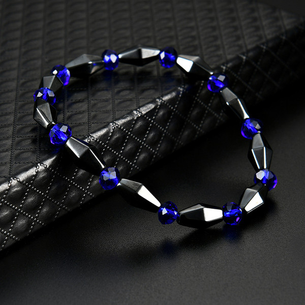 Cone Shape Magnetic Hematite Bracelet Stone Beads String Bracelet Bangle Power Healthy Jewelry for Women Men Will and sandy Drop Ship 320104