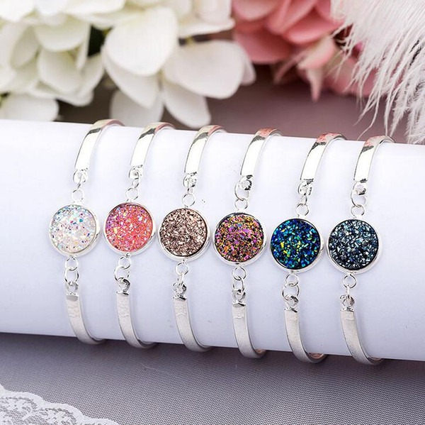 New arrival Selling silver heart bracelet multicolor crystal love bracelet natural stone jew FB036 mix order 20 pieces a lot Beaded, Strands