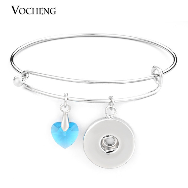 NOOSA Ginger Snap Bracelet Button Charm Interchangeable 4 Colors Bangle VOCHENG Vb-033