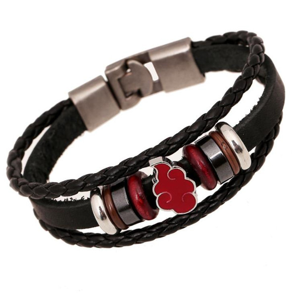 Fashion Handmade Dark Brown Cowhide Genuine Leather Rope Bracelets Multi-layer Charm Boho Flower Beadeds Bangles for Women Men Jewelry Gifts