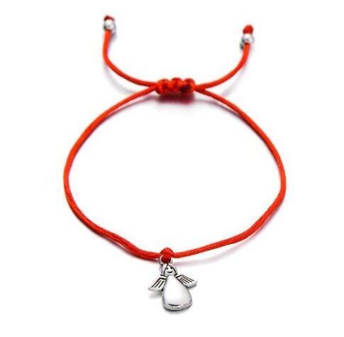 Love Angel Bracelets - Adjustable Nylon Rope Charm String Bracelets Lovers Lucky Red String Bracelets Bangle Craft Friendship Gift 50pcs