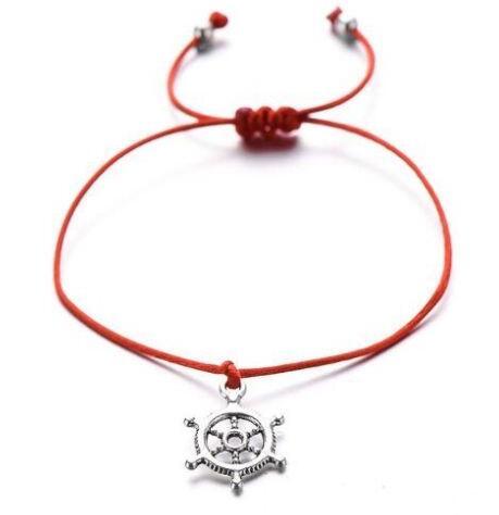 Rudder Bracelets - Adjustable Nylon Rope Charm Bracelets Lovers Lucky Red String Bracelets Bangle Jewelry Craft Friendship Gift 50pcs