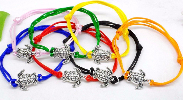 Turtle Tortoise Bracelets For Women Rainbow String Charms Bracelet Fashion Jewelry Friendship Bracelets Party Beach Gift Accessories NEW