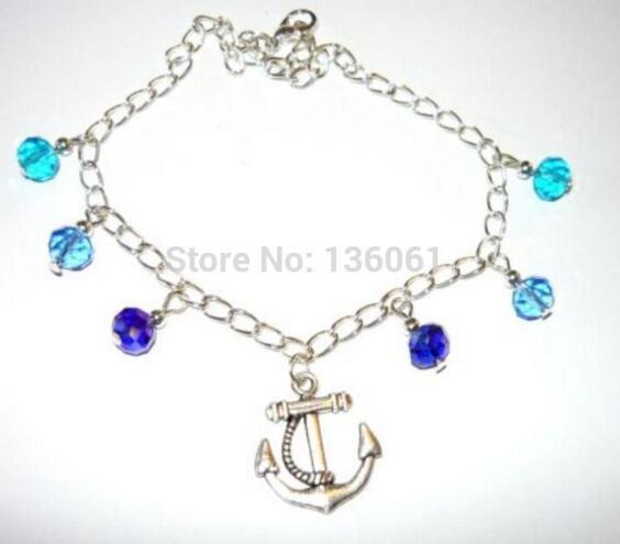 Antiques silver Marine style Anchor butterfly bee starfish Bracelets Charm Friendship Bracelet &Bangles DIY Metal Making Jewelry