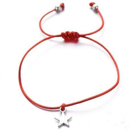 Star Bracelets - Adjustable Nylon Rope Charm String Bracelets Lovers Lucky Red String Bracelets Bangle Craft Jewelry Friendship Gift 50pcs