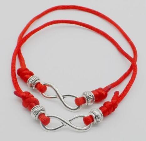 Infinity Symbol Bracelets For Women Lucky Red String Charms Bracelet Fashion Jewelry Adjustable Bracelets Party Gothic Friendship Gift NEW