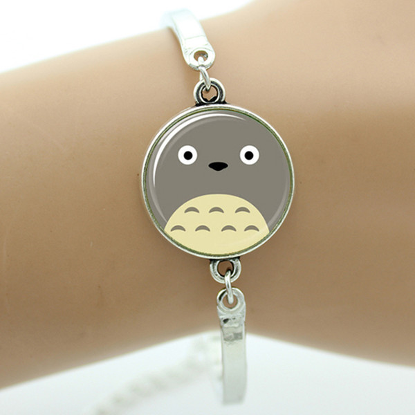 TAFREE likely Totoro Large Face Bracelet Retro ethnic style cat bird rabbit dinosaur vintage Animal jewelry women men B322