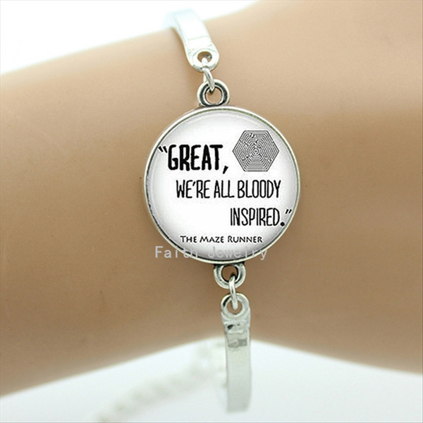 Great We're All Bloody Inspired The Maze Runner bracelet Super Smash Bros Smash Ball One direction ID bracelets jewelry BA016