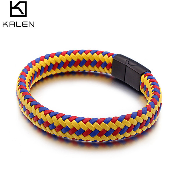 Women Men's Bracelets 220MM 2018 Camo Sports Leather Luxury Jewelry Bangles For Basketball Football Fan KALEN