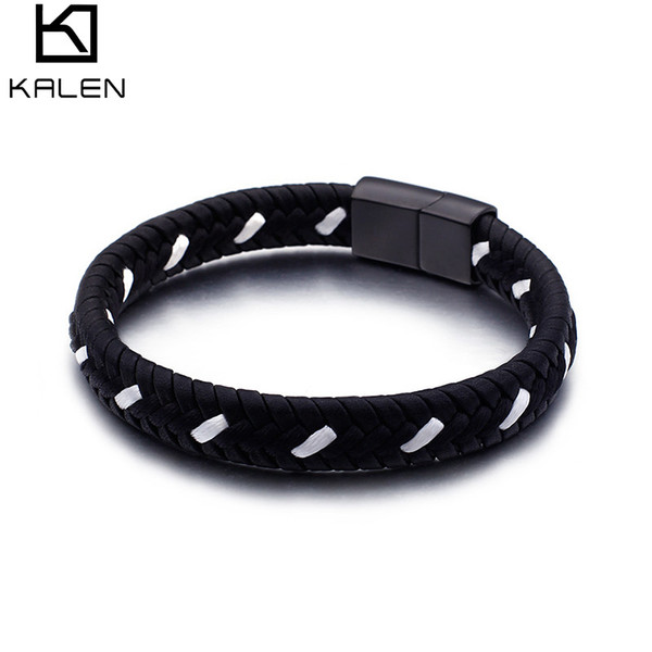 Women Men's Bracelets 3 Styles 220MM Colorful Top Fashion Leather Jewelry Bangles Sports Lovers Fan KALEN