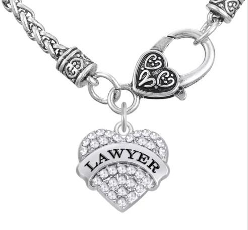 Letter LAWYER Earrings & Bracelet & Pendant Necklaces &Pendant Charms Jewelry