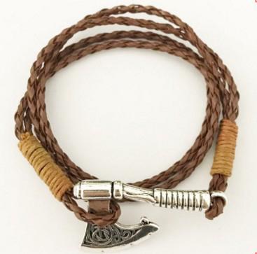 Nordic Raytheon Vikings Axe Leather Multilayer Bracelet