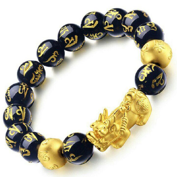 XJ005 houhui 3D gold Plated pixiu bracelet Lucky Mens Picchu Bangle