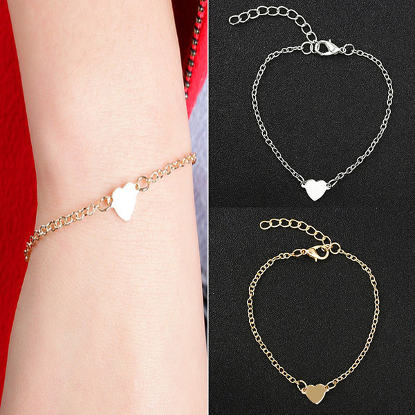 Fashion simple heart-shaped love heart heart bracelet Europe and the United States popular jewelry wholesale bracelets accessories