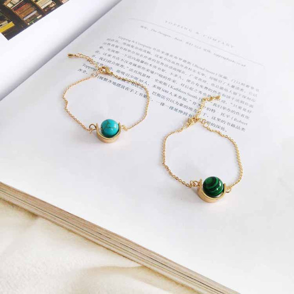 Stone jewelry vintage jewelry Europe and the United States beautiful turquoise personality semi female jewelry bracelet wholesale